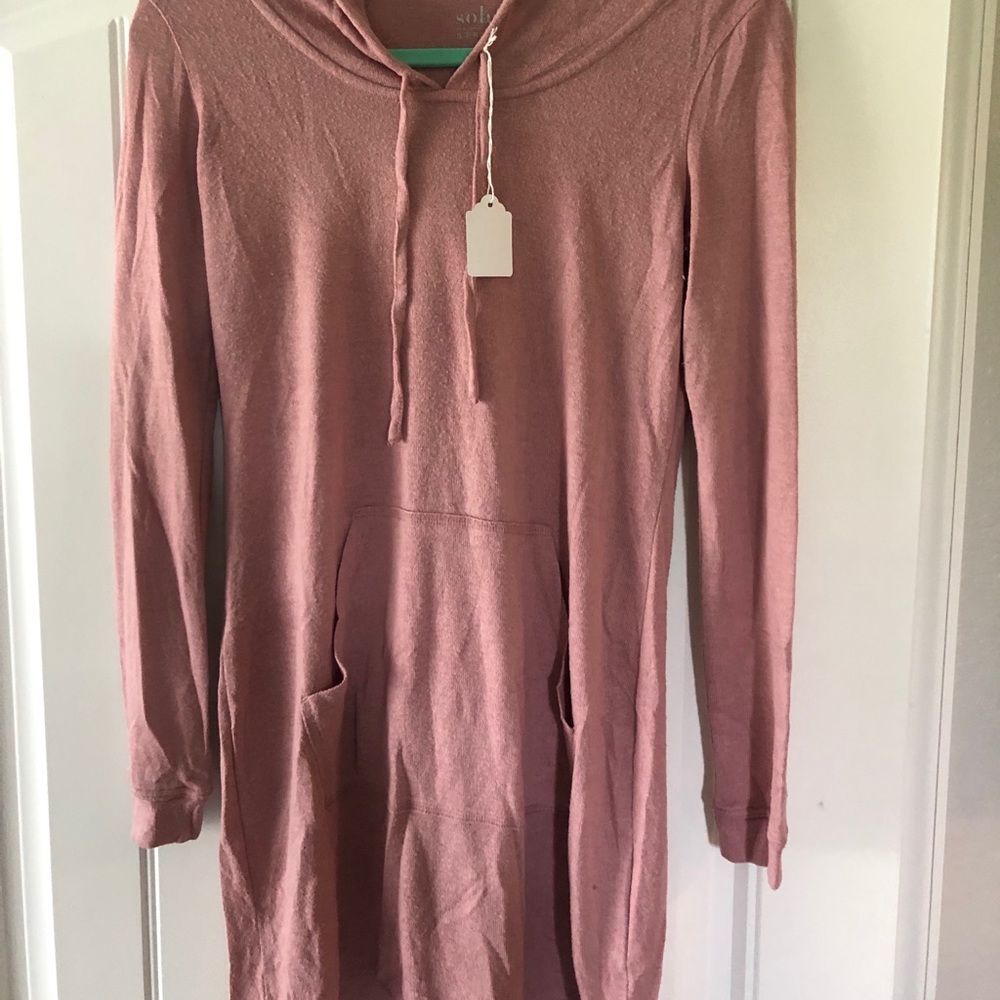 SOHO hooded sweater mini dress by New York & Comp